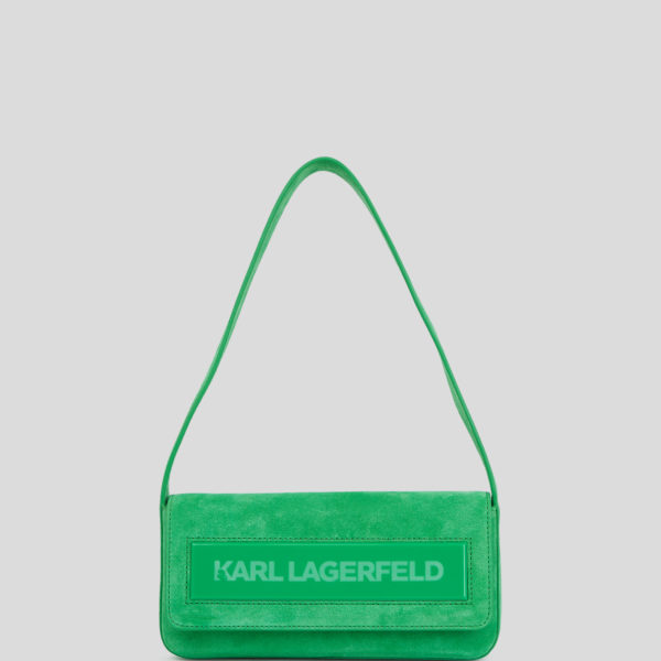 Karl Lagerfeld, Sac Porté Épaule À Rabat De Taille Moyenne Ikon K, Femme, Vert basilic, Taille: X00 Karl Lagerfeld