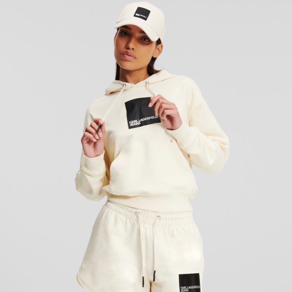 Karl Lagerfeld, Sweat À Capuche Avec Logo Klj Encadré, Femme, Gris whitecap, Taille: XM Karl Lagerfeld