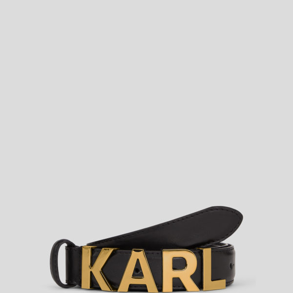 Karl Lagerfeld, Ceinture À Lettrage Karl De Largeur Moyenne, Femme, Noir, Taille: X75 Karl Lagerfeld