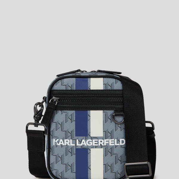 Karl Lagerfeld, Sac Bandoulière K/monogram Klassik, Homme, Gris, Taille: X00 Karl Lagerfeld