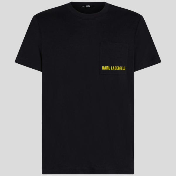 Karl Lagerfeld, T-shirt À Poche Avec Logo Karl, Homme, Noir, Taille: XXL Karl Lagerfeld
