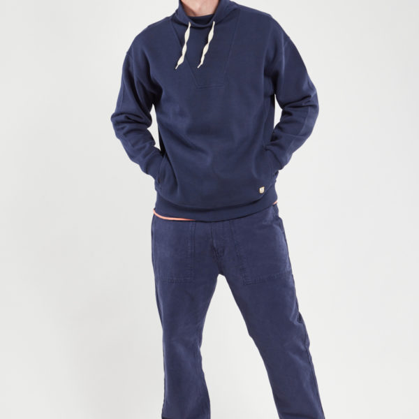 ARMOR-LUX Sweat col montant - coton biologique Homme Marine deep 3XL