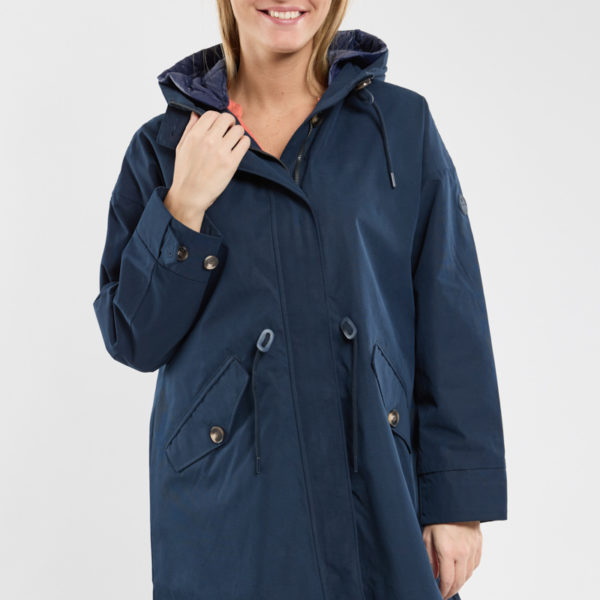 BERMUDES Parka longue respirante BAJUS Femme MARINE 3XL – 48