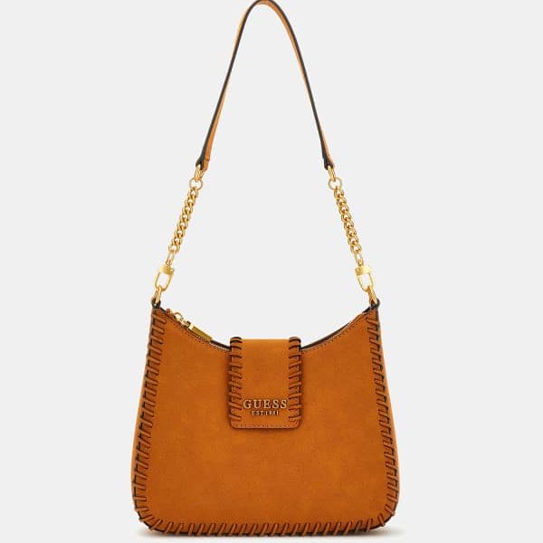 Sac D’épaule Libera Cuir Véritable – Guess