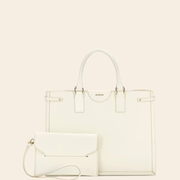 Sac Cabas Moyen Isa Cuir Véritable – Guess