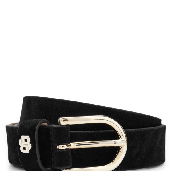 Ceinture en cuir suédé avec monogramme Double B – Hugo Boss