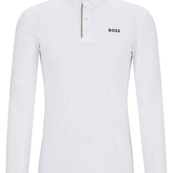 Chemise de spectacle d’équitation blanche à rayures emblématiques – Hugo Boss