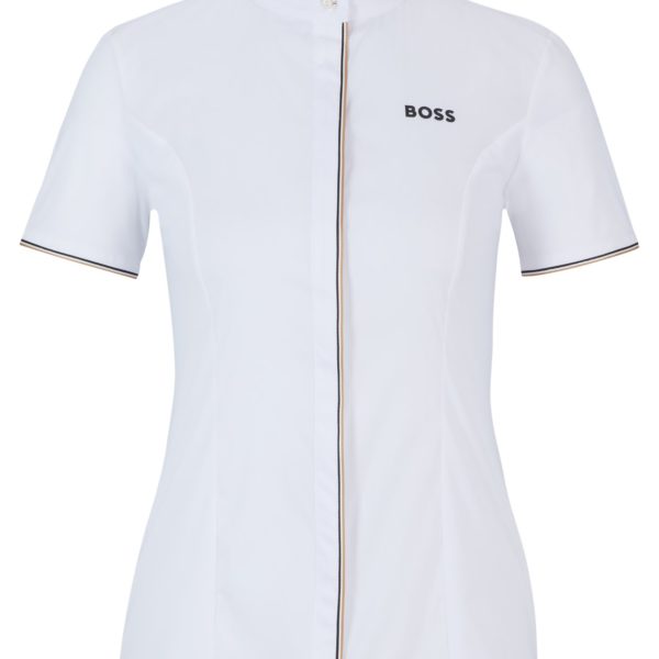 Chemisier de concours pour l’équitation avec partie du milieu en coton stretch – Hugo Boss
