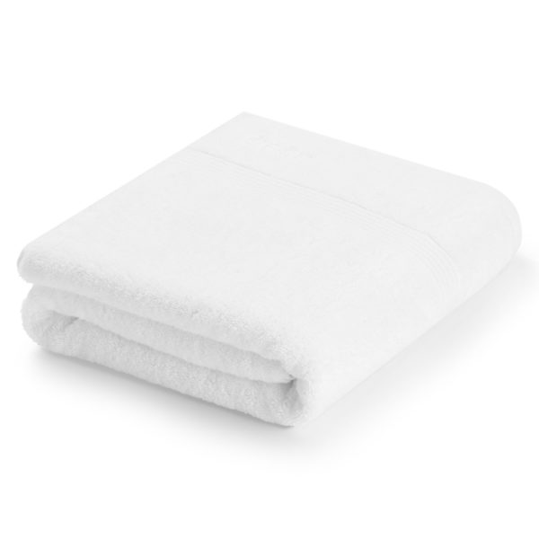 Drap de bain blanc en coton de la mer Égée avec logo brodé – Hugo Boss
