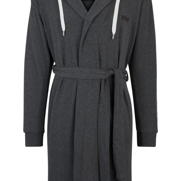 Peignoir à capuche avec manches logotées – Hugo Boss