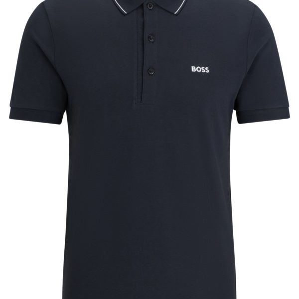 Polo Slim Fit en piqué de coton avec logo ton sur ton – Hugo Boss