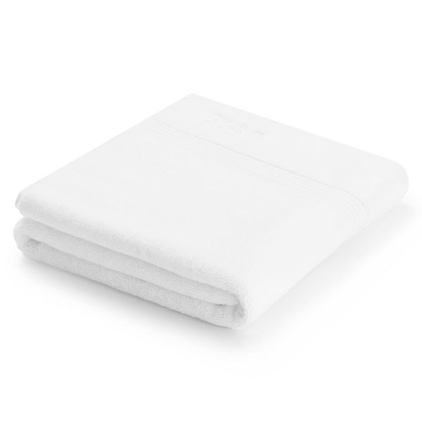 Tapis de bain en coton blanc de la mer Égée avec logo ton sur ton – Hugo Boss