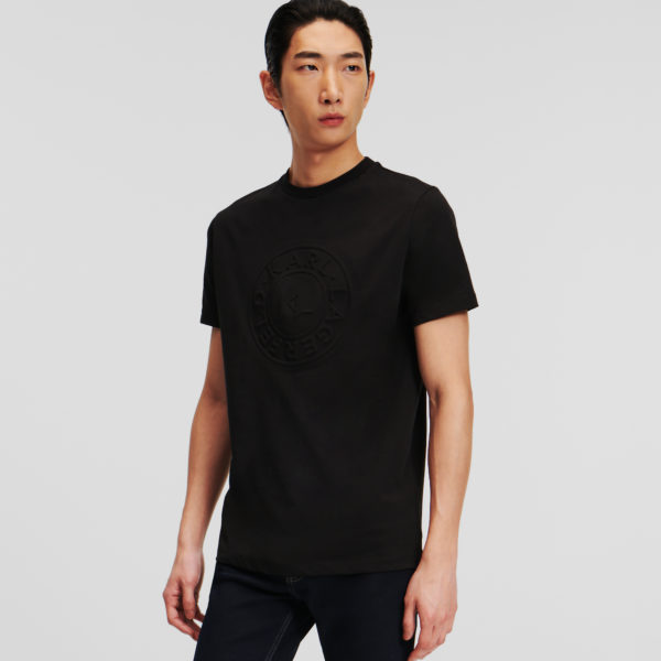 Karl Lagerfeld, T-shirt À Col Rond, Homme, Noir, Taille: LS Karl Lagerfeld