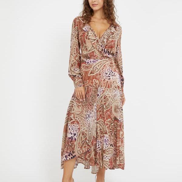 Robe Longue Motif Animalier – Guess