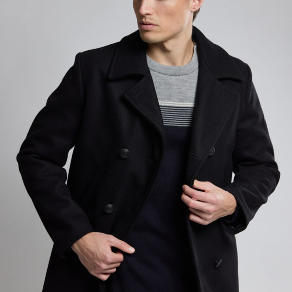 ARMOR-LUX Caban marin "Cap Sizun" - drap de laine Homme Noir 4XL