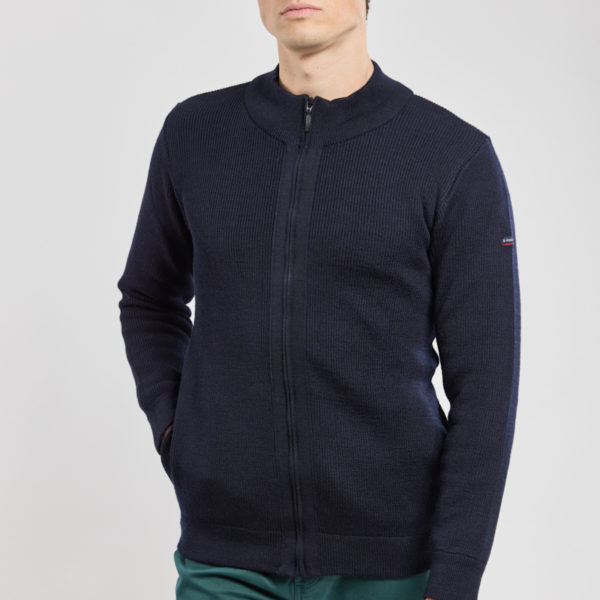 ARMOR-LUX Cardigan "Kerlouan" - laine Homme Rich Navy XXXXL