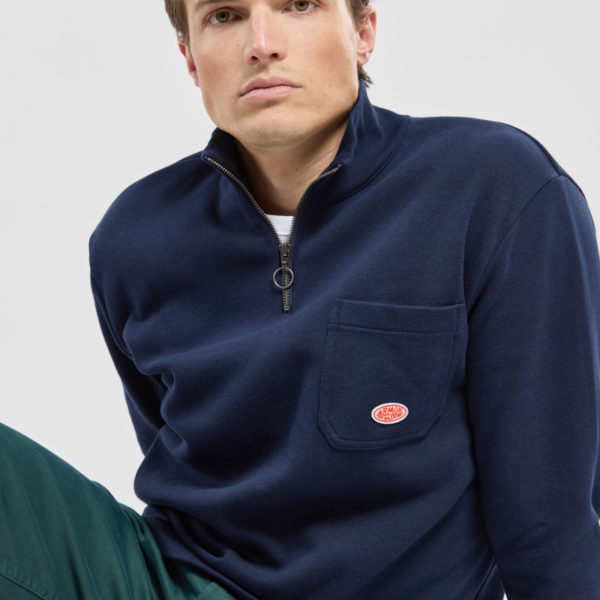 ARMOR-LUX Sweat col camionneur - coton épais Homme Marine deep 2XL