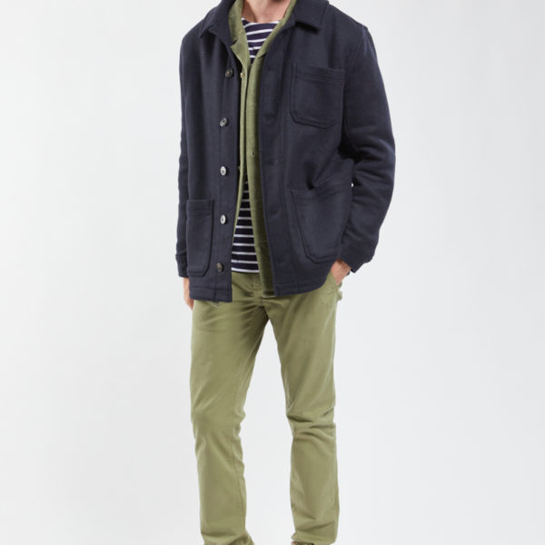 ARMOR-LUX Veste pêcheur Héritage – drap de laine Homme Rich Navy/Carreaux Tajine M