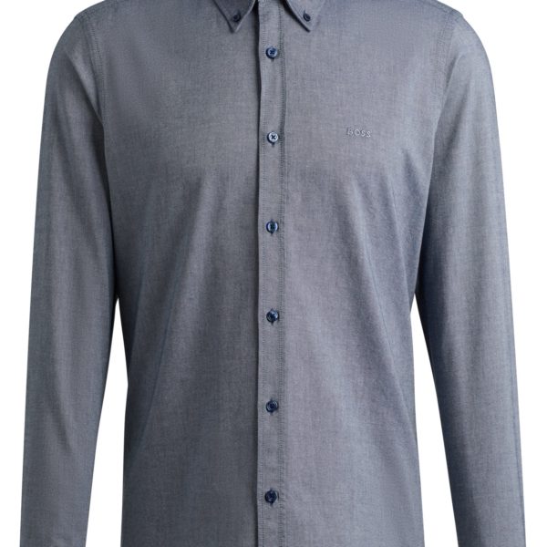 Chemise Regular en coton avec col à pointes boutonnées – Hugo Boss