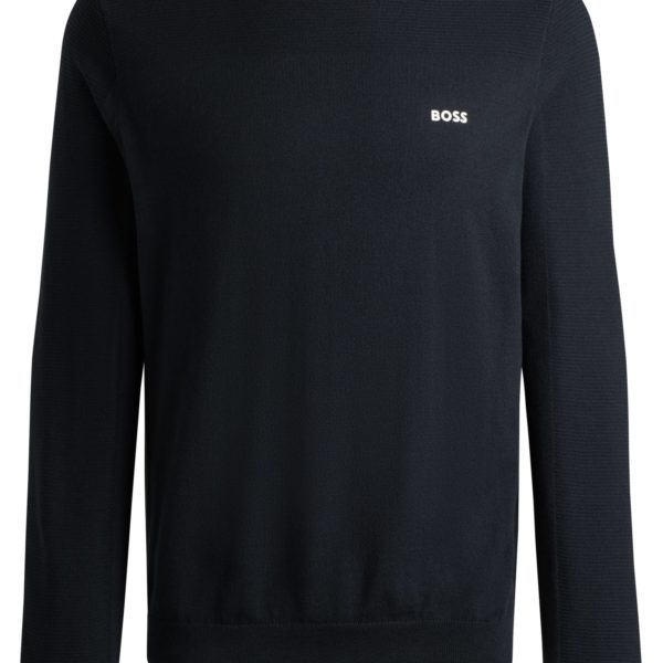 Pull en tissu dry-flex à col rond et logos – Hugo Boss