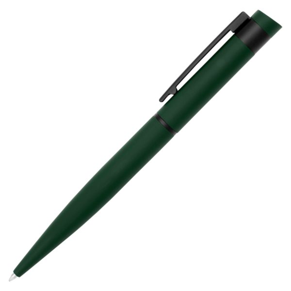 Stylo à bille vert mat avec logo gravé – Hugo Boss