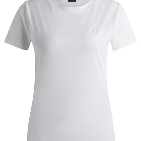 T-shirt Slim en jersey de coton avec logo ton sur ton – Hugo Boss