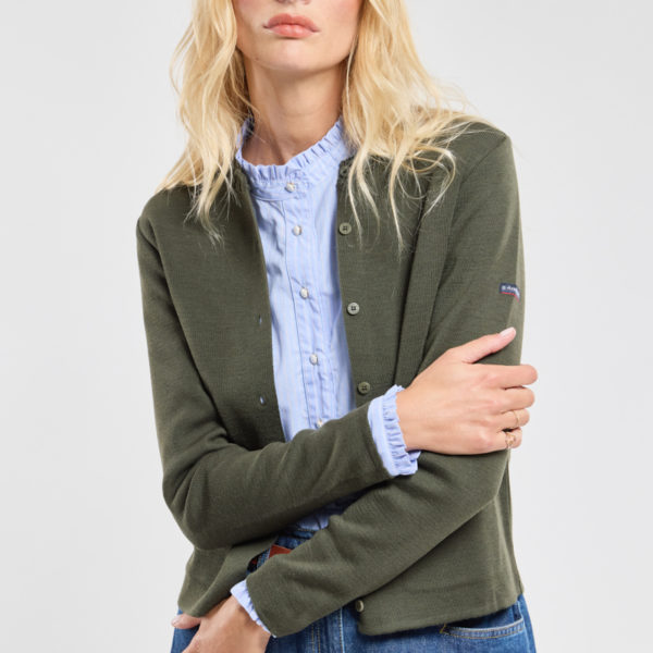 ARMOR-LUX Cardigan col rond – Laine et acrylique Femme Foresta 5XL – 52