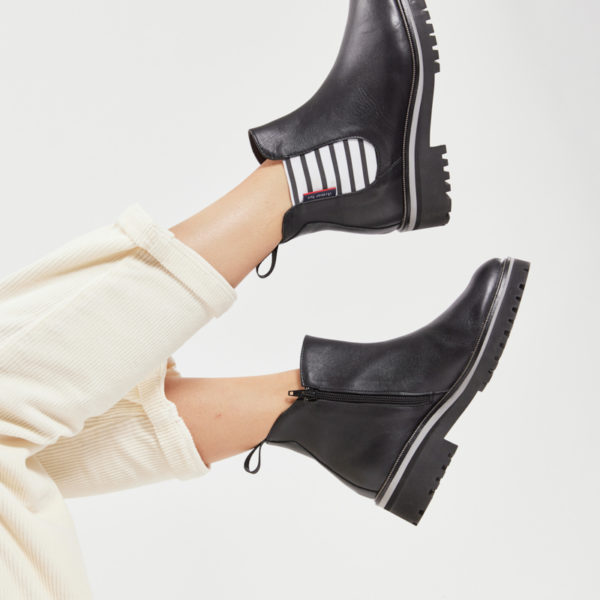 ARMOR-LUX Bottines chelsea – cuir Femme Noir 39