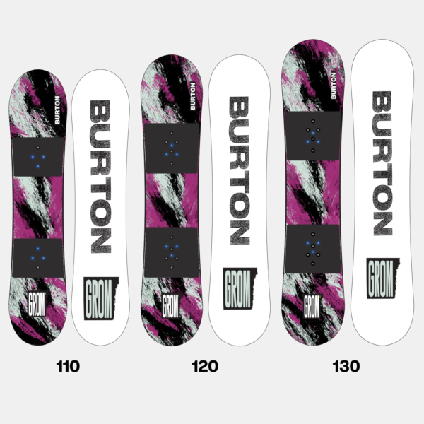 Burton - Snowboard Grom enfant, Purple / Teal, 130