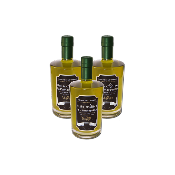 La Vernède Huile d’olives – Grande Réserve – 3 Bouteilles de 350ml