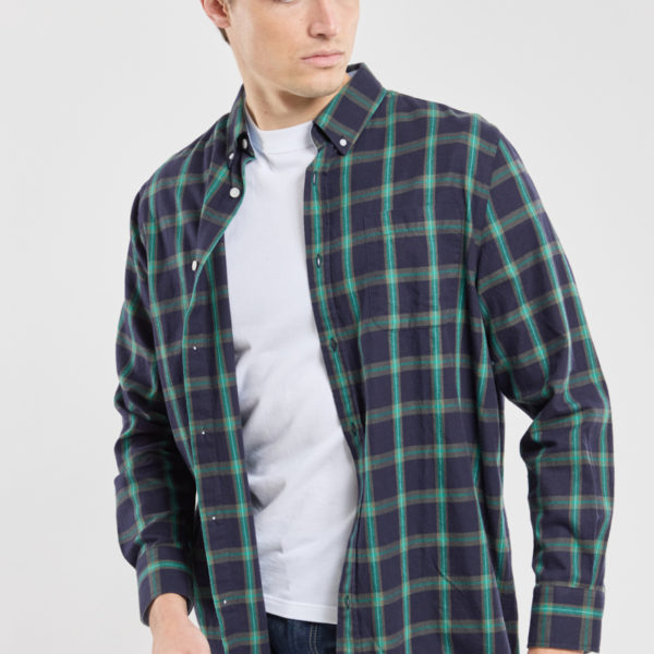 ARMOR-LUX Chemise à carreaux coupe confort - coton Homme Carreaux Marine deep/Aquag 4XL
