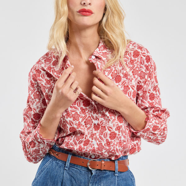 ARMOR-LUX Chemisier fleuri - coton Femme Imprimé Pivonia XXXL - 48