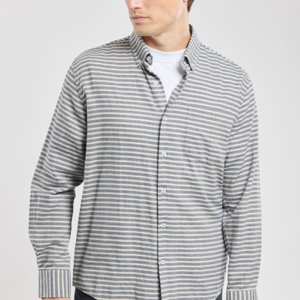 ARMOR-LUX Chemise rayée coupe droite - coton Homme Marin Marine Deep 3XL