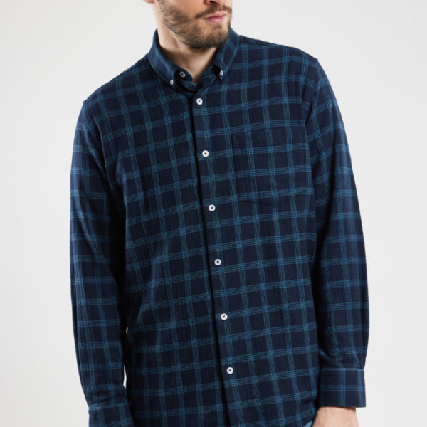 ARMOR-LUX Chemise à carreaux - coton Homme Marine Deep/Winterblue 3XL