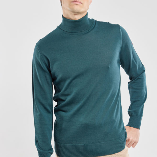 ARMOR-LUX Pull col roulé  "Ferel" - laine mérinos Homme Dark storm 3XL