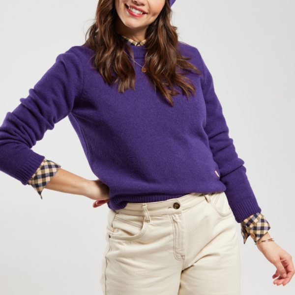 ARMOR-LUX Pull court – laine Femme Morado 4XL – 50