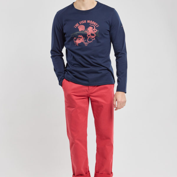 ARMOR-LUX Chino coupe droite - coton Homme Cardinal E24 4XL - 50