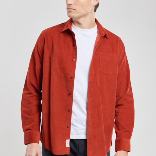 BERMUDES Chemise ESTEBAN - velours côtelé Homme BRIQUE XXXL