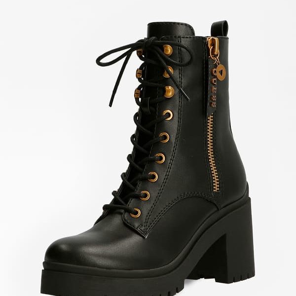 Bottes Style Militaire Cabra Zip Logo – Guess