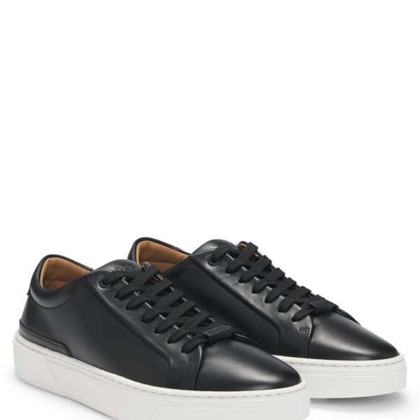 Baskets basses Gary en cuir avec détail logoté sur les lacets – Hugo Boss