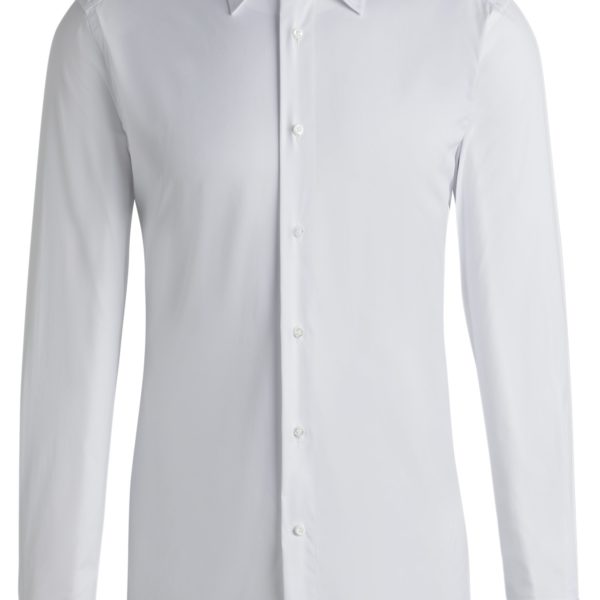 Chemise Slim en popeline stretch de coton mélangé – Hugo Boss