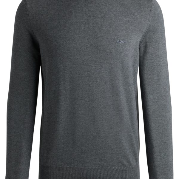 Pull à col rond en laine vierge avec logo brodé – Hugo Boss