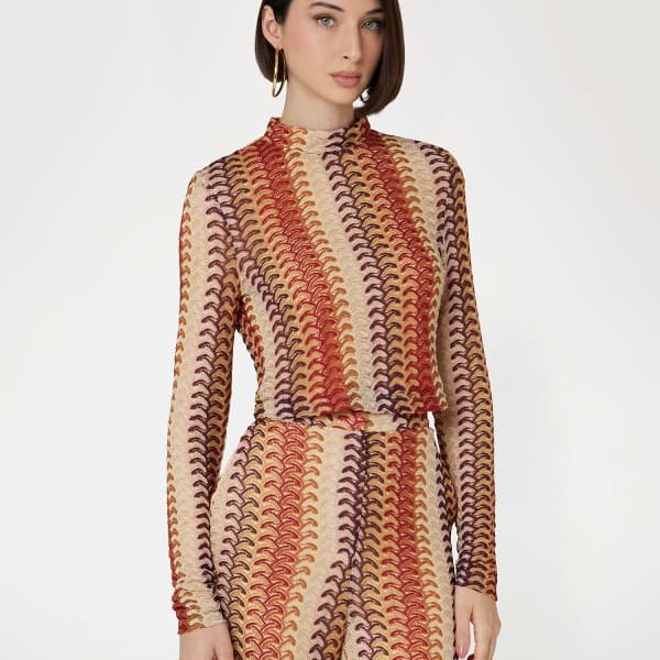 Top Maille Jacquard Multicolore Marciano – Guess