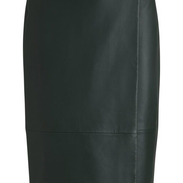 Jupe portefeuille en cuir à empiècement – Hugo Boss