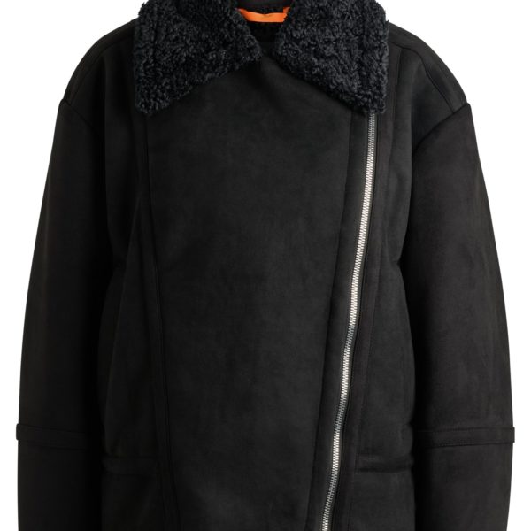 Veste style aviateur imitation cuir suédé et peau retournée – Hugo Boss