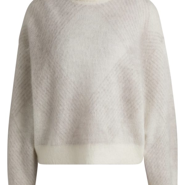 Pull motif argyle en laine mélangée texturée – Hugo Boss