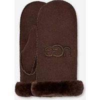Gant à logo brodé en peau de mouton retournée UGG pour femme | UGG UE in Brown, Taille S/M, Shearling