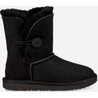 UGG Botte Short Bailey Button II pour Grand Enfant in Black, Taille 35, Shearling