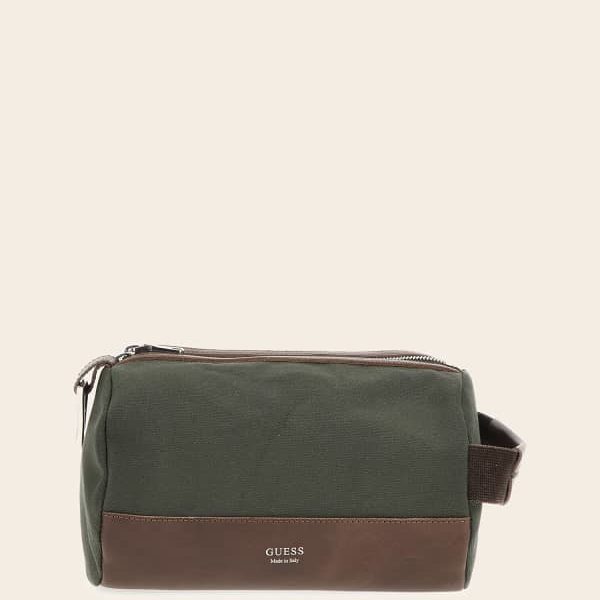 Trousse De Toilette Taven Cuir Véritable – Guess