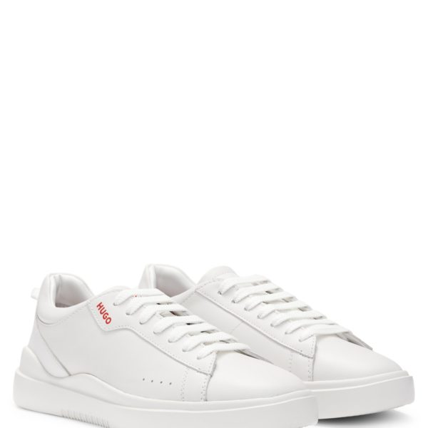 Baskets à lacets avec semelle cupsole et tige en cuir – Hugo Boss